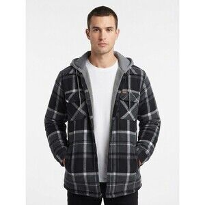 Smiths Workwear Jacket Mens Large Buffalo Plaid Sherpa Fleece Lined Heavyweight